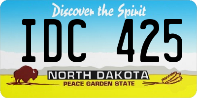 ND license plate IDC425