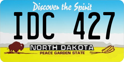 ND license plate IDC427