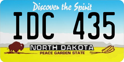 ND license plate IDC435
