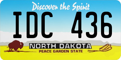 ND license plate IDC436