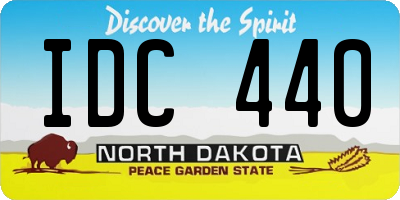 ND license plate IDC440
