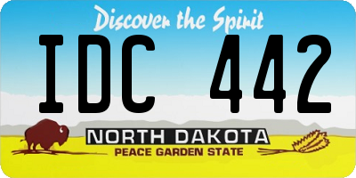 ND license plate IDC442