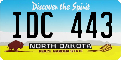 ND license plate IDC443
