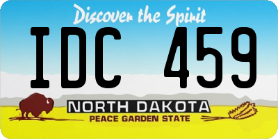 ND license plate IDC459