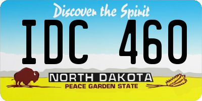 ND license plate IDC460