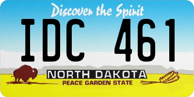 ND license plate IDC461