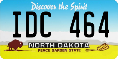 ND license plate IDC464