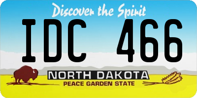 ND license plate IDC466