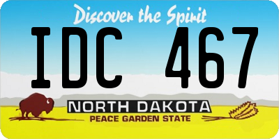 ND license plate IDC467