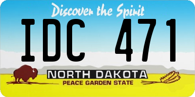 ND license plate IDC471