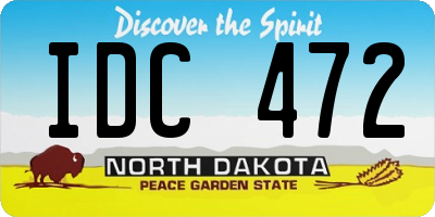 ND license plate IDC472