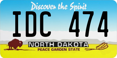 ND license plate IDC474