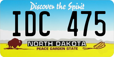 ND license plate IDC475