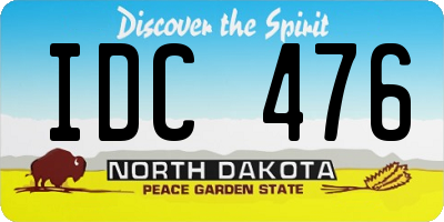 ND license plate IDC476