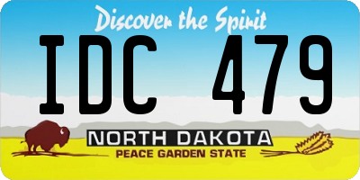 ND license plate IDC479