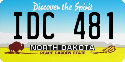 ND license plate IDC481