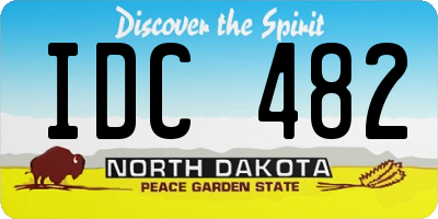 ND license plate IDC482