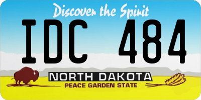 ND license plate IDC484