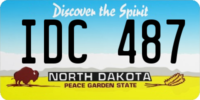 ND license plate IDC487