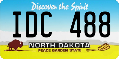 ND license plate IDC488