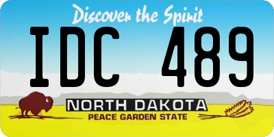 ND license plate IDC489