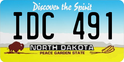 ND license plate IDC491