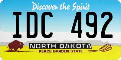 ND license plate IDC492
