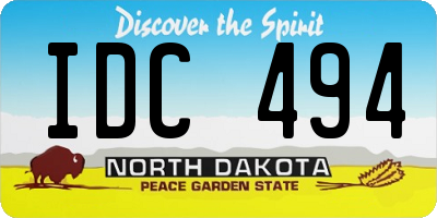ND license plate IDC494
