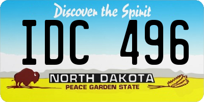 ND license plate IDC496