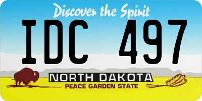 ND license plate IDC497