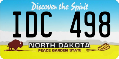 ND license plate IDC498