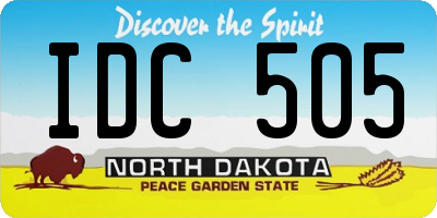 ND license plate IDC505