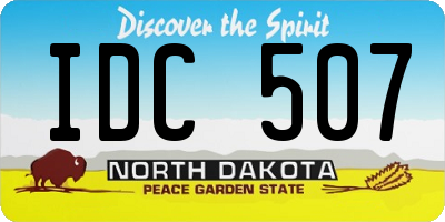ND license plate IDC507