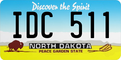 ND license plate IDC511