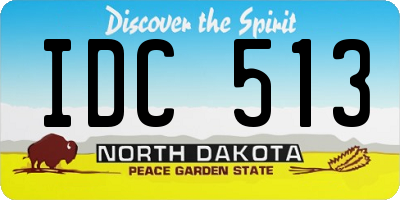 ND license plate IDC513