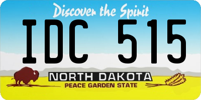 ND license plate IDC515