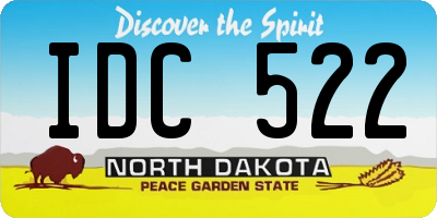 ND license plate IDC522