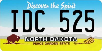 ND license plate IDC525