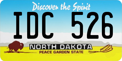 ND license plate IDC526