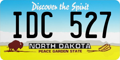 ND license plate IDC527