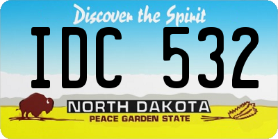 ND license plate IDC532
