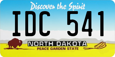 ND license plate IDC541