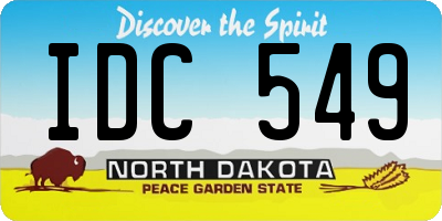 ND license plate IDC549