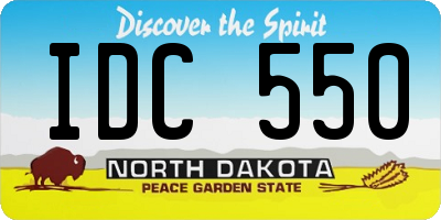 ND license plate IDC550