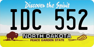 ND license plate IDC552