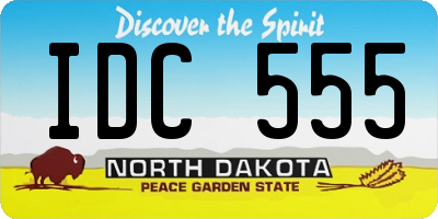 ND license plate IDC555