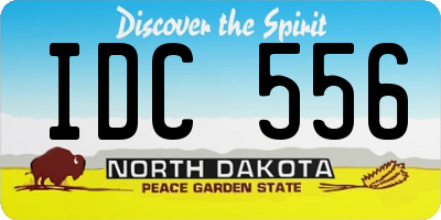 ND license plate IDC556