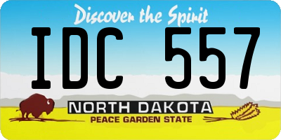 ND license plate IDC557