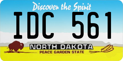 ND license plate IDC561