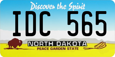 ND license plate IDC565